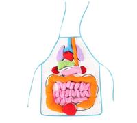 WEKAMOS Delantal Educativo para Niños Representación de Órganos del Cuerpo, Material Didáctico de EVA y Poliéster, Adecuado para Enseñanza sobre Cuerpo y Aumentar Interés en Salud