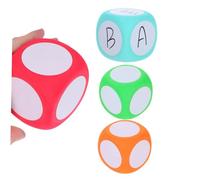 WEKAMOS Dice de Espuma Eva Borrables 6cm, 4 Piezas, Cubos de Matemáticas para Contar, Fáciles de Agarrar, Ideales para Actividades Educativas