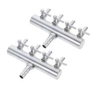 WEKAMOS Divisor de Bomba de Aire para Acuario 8 Vías 4 Mm, Válvula Divisora de Flujo de Aire de Acero Inoxidable, Regulador Ajustable para Peceras Pequeñas, Accesorio para