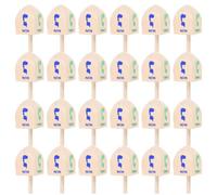 WEKAMOS Dreidels Tradicionales de Madera, Juego Educativo de 20 Piezas Estampado en Cuatro Colores, Juguetes de Janucá para Decoración de Fiestas y Entretenimiento Familiar