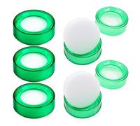 WEKAMOS Esponjas Humectantes para Dedos 5 Pcs, Accesorio Transparente Verde de Espuma Antideslizante para Contar Dinero, Uso Oficina y Manejo, Humectante de Dedos para Billetes