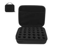 WEKAMOS Estuche de Almacenamiento de Insulina Negro con 30 Compartimentos, Protector Portátil de 10 Ml, Resistente a Golpes y Hermético para Uso en Viaje y Refrigerador