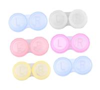 WEKAMOS Estuches Protección Ocular para Lentes de Contacto Doble Marco 10 Unidades Hermético Plástico Azul para Viajes Diario Estudiantes Oficinistas