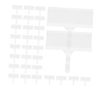 WEKAMOS Etiquetas De Plástico Para Estantes 30 Unidades 76x35mm Transparentes Resistentes Para Supermercados Farmacias y Tiendas Retail Uso Multifuncional