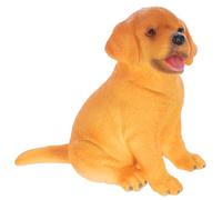 WEKAMOS Figura Decorativa de Perro Labrador Cachorro Simulación Modelo Plástico Pequeño para Decoración de Mesa Juguete Educativo para Amantes de Animales