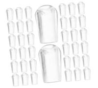 WEKAMOS Fundas Transparentes De Goma Pvc Para Perchas De Ropa, 50 Tapas Protectoras Para Tornillos y Ganchos, Cubiertas Resistentes Para Puntas y Extremos Metálicos