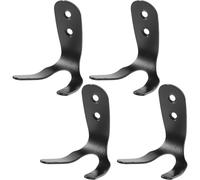 WEKAMOS Ganchos de Pared Multiusos para Piscina 4 Piezas Acero Inoxidable 2,0 Mm Color Negro para Colgar Ropa y Accesorios en Exteriores y Baño