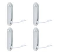 WEKAMOS Ganchos Plegables Invisibles de Pared de Aleación de Aluminio, 4 Unidades, Carga 15 Kg, Color Porcelana, Gancho Oculto para Ropa, Toallas, Bolsos y Llaves, Ahorro de