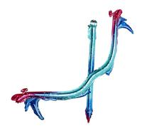 WEKAMOS Globo de Arcoíris y Flecha de Papel de Aluminio Color Azul Claro Iridiscente 1 Juego para Decoración de Fiesta Infantil y Disfraces de Cupido Accesorio para Cumpleaños y