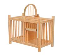 WEKAMOS Jaula de Madera para Mascotas Pequeñas Portátil y Colgante Hábitat Versátil para Grillitos Hámsters y Jerbos Soporte Decorativo para Pequeños Animales