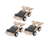 WEKAMOS Juego De 3 Kit Unidades Coche Solar Educativo para Montaje Seguro y Sencillo Demostración de Energía Renovable Juguete Stem para Aprendizaje de Energía Limpia