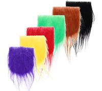 WEKAMOS Juego de Barbas de Enano Falsas para Manualidades 6 Piezas de Barbas de Colores Morado Amarillo Marrón Negro Rojo Verde Materiales para Bricolaje y Decoración Creativa