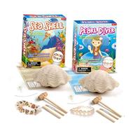 WEKAMOS Juguete Educativo de Excavación Infantil para Hacer Pulseras DIY con Perlas y Conchas Marinas Kit Manualidades para Niñas y Desarrollo y Habilidades