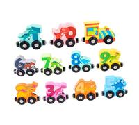 WEKAMOS Juguete Educativo Tren de Dinosaurios de Madera para Juego de Coordinación Mano Desarrollo Habilidades Motoras y Creatividad para Primeros Aprendizajes Set