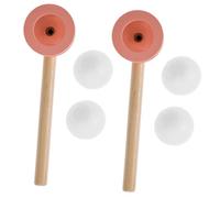 WEKAMOS Juguetes de Madera Flotantes con Bolas para Soplar Educativo para Equilibrio y Desarrollo Respiratorio Color Rosa para Comunicación Familiar