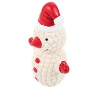 WEKAMOS Juguetes Navideños para Perros de Látex Muñeco de Santa Claus y Copo de Juguete Interactivo para Masticar Sonido Chirriante para Mascotas