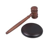 WEKAMOS Martillo de Madera para Juez con Base Vintage Resistente para Tribunales y Juicios Reutilizable
