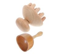 WEKAMOS Masajeador De Copa Masajeador De Drenaje De Madera 2 Piezas Kit Multifunción Para Terapia Doméstica Promueve Circulación y Bienestar Corporal Uso Familiar