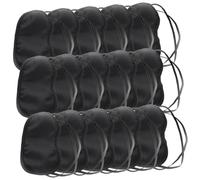 WEKAMOS Máscara para Dormir Antifaz 24 Piezas Cubierta para Ojos Elastizada Transpirable Negro Viaje Descanso Alivio Presión Ocular para Mujeres y Niñas