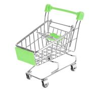 WEKAMOS Mini Carrito De Compras Miniatura para Niños Tamaño Pequeño Color Verde Diseño De Hierro para Almacenamiento y Decoración Juguete Simulación Supermercado