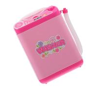WEKAMOS Mini Lavadora Juguete para Electrodoméstico de Simulación Color Rosa para Imaginación y Cocinas de Muñecas Sin Batería con Función de Agua y Rotación