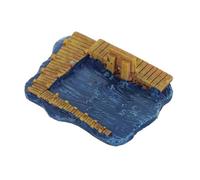 WEKAMOS Miniatura Muelle de Resina Azul Profundo para Terapia de Caja de Arena, Accesorio Decorativo para Casas de Muñecas y Tanque de Betta, Adorno Paisajístico DIY para Juegos