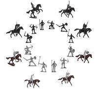 WEKAMOS Modelo De Caballo De Caballería Medieval Soldados y Figuras De Micropaisajismo Decoraciones De Caballos para Bandejas De Miniaturas