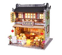 WEKAMOS Modelo de Casa DIY Estilo Artesanal Decoración de Escritorio Kit de Montaje Manual para Fiestas Temáticas Adornos Ecológicos