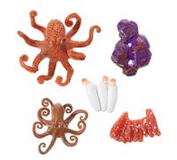 WEKAMOS Modelo de Ciclo de Vida de Pulpo de Simulación Educativa Figura Detallada de Seguro Juguete Pedagógico para Adorno Realista del Crecimiento Animal de Aprendizaje para Cumpleaños y