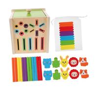 WEKAMOS Montessori de Clasificación de Colores y para Puzzle Educativo de Madera Duradera Desarrollo Cognitivo y Coordinación para Edad Años