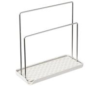 WEKAMOS Organizador para Fregadero con Escurridor de Agua Soporte para Esponja y Bayetas Estantería de Almacenamiento para Cocina Fácil de Montar y Limpiar Diseño Elegante y Funcional