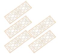 WEKAMOS Pantalla Miniatura Tradicional de Madera 5 Piezas para Casa de Muñecas Estilo Chino, Modelo Decorativo DIY para Mesa de Arena, Accesorios para Fotografía y Juguetes