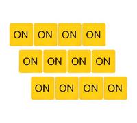 WEKAMOS Pegatinas de Precaución Off para Interruptores, Adhesivas de Pvc, 12 Unidades, Etiqueta Removible para Dispositivos Eléctricos en Oficinas, Fábricas y Hogares