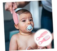WEKAMOS Peine y Cepillo para Niña Recién Nacido Cepillo de Masaje de Cerdas Suaves Kit Higiene Infantil Rosa Diseño Antiestático y Seguro para Cabelludo