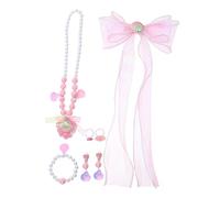 WEKAMOS Pendientes De Princesa Para Joyería De Conchas Marinas Joyería Para Niñas Para Niñas De Sirena Plástico Rosa