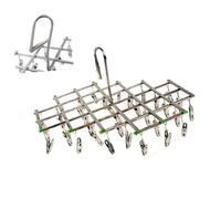 WEKAMOS Perchas para Ropa de Acero Inoxidable Pinzas Percha Prueba de Viento para Colgar Calcetines Toallas Pañales y Ropa Interior Terraza o Balcón