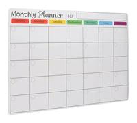 WEKAMOS Pizarra Blanca Magnética Borrable para Nevera A3 Calendario Mensual Organizador de Horario y Lista de Tareas Imán Planificador Reutilizable para Cocina y Oficina