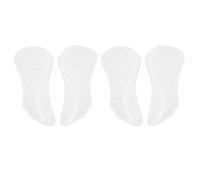 WEKAMOS Plantillas de Soporte la Curvatura del Pie de Silicona Transparente Antideslizantes, Masaje con Partículas, Talla Media, 2 Pares, Cojín para Zapatos de Tacón y Sandalias,