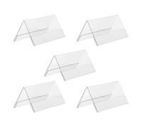 WEKAMOS Porta Nombres Mesa Acrílico Resistente a Golpes 4.72X2.55X2.36 Pulgadas Soporte Doble Cara para Asientos de Invitados en Fiestas y Conferencias