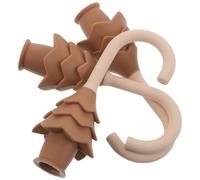 WEKAMOS Protectores de Puerta Antipinchazos para Tope de Puerta Anticolisión de Silicona Color Café Tamaño Pequeño Paquete de 3 Unidades Seguridad Infantil para Hogar y Escuela