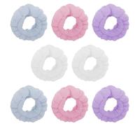 WEKAMOS Pulseras de Spa 8 Piezas de Microfibra Absorbente para Lavado Facial, Cómodas y Portátiles, 4 Pares en Colores, Accesorio Práctico para Cuidado Personal Hogar
