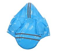 WEKAMOS Reflectante Abrigo para Perros Grandes Ligero y Cómodo con Capucha para Paseos y Actividades al Aire Días Lluviosos Fácil de Guardar y Transportar Talla Azul