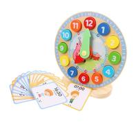 WEKAMOS Reloj de Madera Educativo para Juguete Didáctico con Manecillas para Aprender Números y Promueve Coordinación y Habilidades Cognitivas Regalo para Primeros Aprendizajes