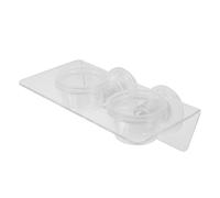 WEKAMOS Reptile Feeder Bowl Acrylic Double Dish with Suction Cups Water and Food Bowl For Gecko Lizard Terrarium Versatile Hydration and Feeding Accessory