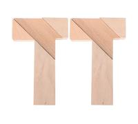 WEKAMOS Rompecabezas de Madera de Haya, 2 Piezas T en Forma de T, Juguetes de Aprendizaje y Desarrollo Cognitivo, Accesorios Educativos para Matemáticas y Habilidades Espaciales,