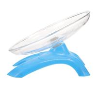 WEKAMOS Rueda Silenciosa para Hámster con Diseño de Disco Accesorio de Ejercicio para Roedores Pequeños Borde Redondeado Seguro Divertido para Hámsters y Erizos Azul Transparente