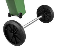 WEKAMOS Ruedas para Carrito de Basura de Plástico Negro, Juego de 2 Ruedas Ligeras con Eje Hueco para Silenciosa y Movimiento Suave en Oficinas y Hogares
