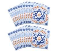 WEKAMOS Servilletas De Papel Desechables Hanukkah 20 Unidades Diseño Estrella De David Azul Absorbentes Para Fiestas y Celebraciones Judías Festivas