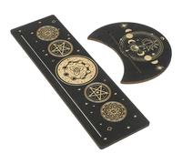 WEKAMOS Soportes de Madera de Tarot 2piezas Decoración de Escritorio Base para Adivinación Porta Hechos Organizador de Tarot Exhibición