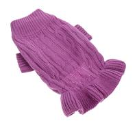 WEKAMOS Suéter de Perro con Cuello Cálido y Trenzado Ropa para Mascotas y Adorable para Cachorros Color XL